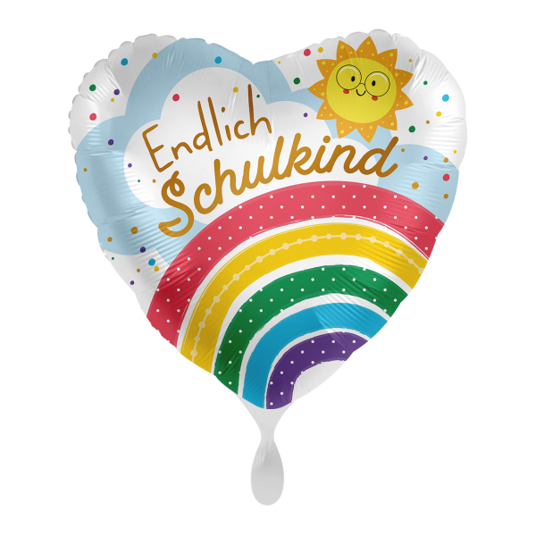 Ballon Endlich Schulkind - S/Folie - 45cm/0,02m³