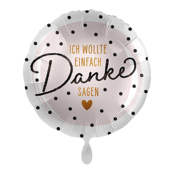 Folienballon - Motiv Danke II - S - 43 cm / 0,02 m³