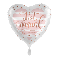 Folienballon - Motiv Just Married Rose - S - 45 cm / 0,02 m&sup3;