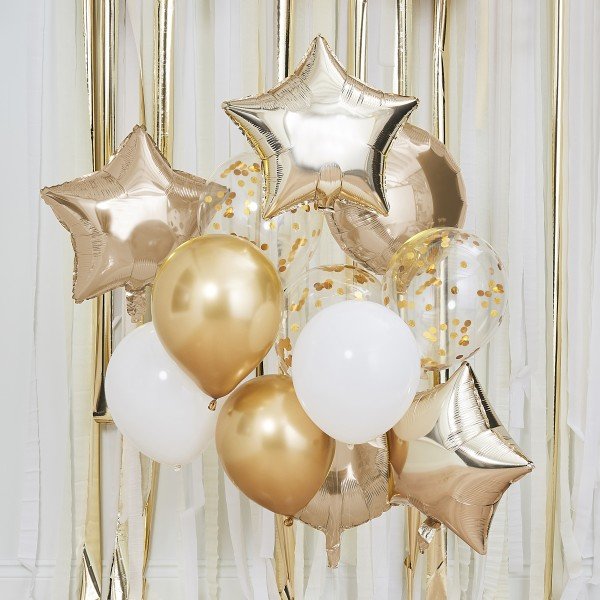 Ballon-Set - Metallic Gold (12)