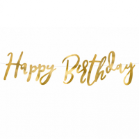 Girlande - Happy Birthday - gold