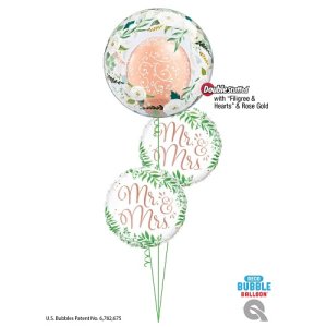 Ballon Wedding Floral - XL/Stretchfolie/Deco Bubble -...