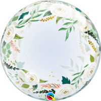 Deco Bubble Ballon - Motiv Wedding Floral - XL - 61cm/0,04m³
