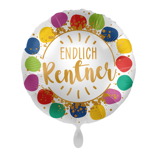 Folienballon - Motiv Endlich Rentner - S - 45 cm / 0,02 mÂ³
