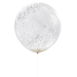 Ballon-Set - 3 Kugelballons  mit Konfetti - 90cm/XXL