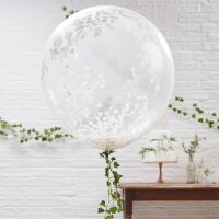 Aqua-Balloon-Set - Klar mit Konfetti - 90 cm / XXL (3)