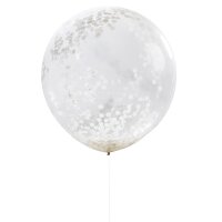 Aqua-Balloon-Set - Klar mit Konfetti - 90 cm / XXL (3)