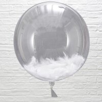 Aqua Balloon-Set - Klar mit Federn - XL - 45 cm / 0,05m&sup3; (3)