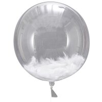 Aqua Balloon-Set - Klar mit Federn - XL - 45 cm / 0,05m&sup3; (3)