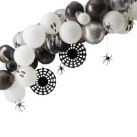 Ballongirlande-Set Halloween Black & White (4m)