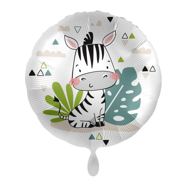 Folienballon - Motiv Jungle Zebra - S - 43cm/0,02m³