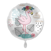 Folienballon - Motiv Jungle Flamingo - S - 43 cm / 0,02 m³