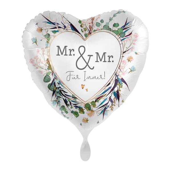 Folienballon - Motiv Mr & Mr für immer - S - 43 cm / 0,02 m³