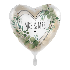 Folienballon - Motiv Mrs & Mrs natural - S - 43 cm /...