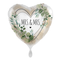 Folienballon - Motiv Mrs & Mrs natural - S - 43 cm / 0,02 m³