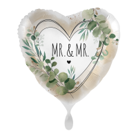 Folienballon - Motiv Mr & Mr natural - S - 43 cm / 0,02 m³