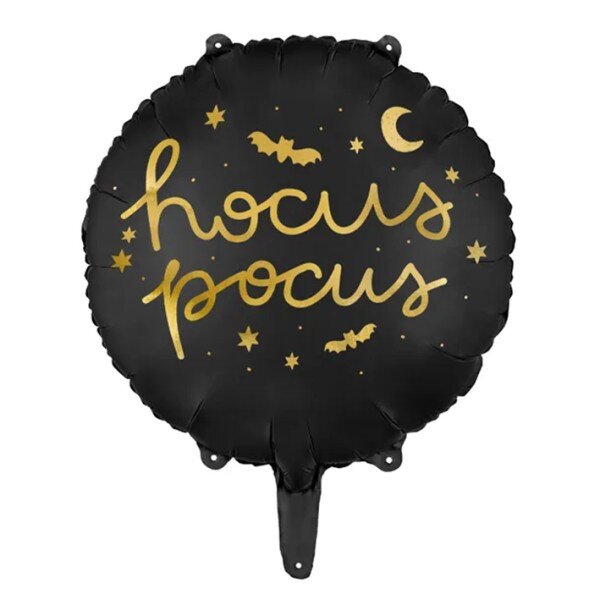 Folienballon - Motiv hocus pokus schwarz - S - 45 cm / 0,02 m³