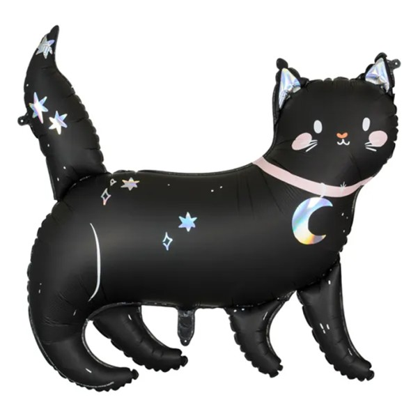 Folienballon - Figur Katze schwarz II - XXL - 96 cm /...