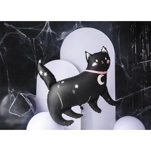 Folienballon - Figur Katze schwarz - XXL - 96cm /0,07m&sup3;