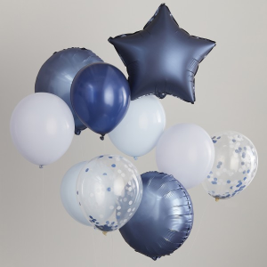 Ballon-Set - Blue (10) - (Latex/Folie)
