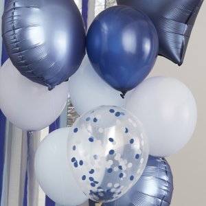 Ballon-Set - Blue (10) - Latex/Folie