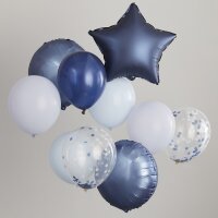 Ballon-Set - Blue (10) - (Latex/Folie)