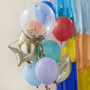Ballon-Set Bright Balloon (11) - Latex/Folie
