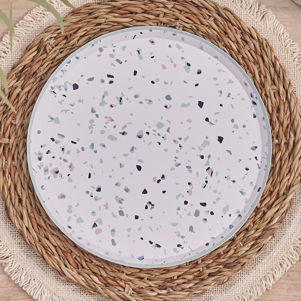 Partyteller Terrazzo 25cm (8)