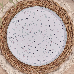 Partyteller Terrazzo 25cm (8)