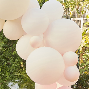 Ballongirlanden-Set - Rosa, Creme & Weiß (5M)