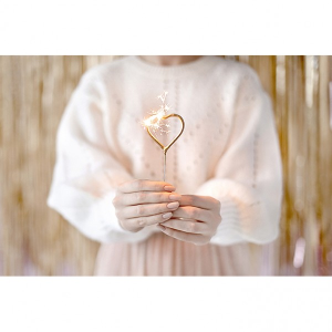 Wunderkerze Herz Gold (2)