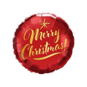 Folienballon - Motiv Merry Chrismas red - S - 45 cm /...