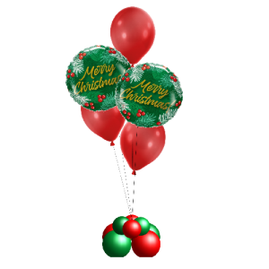 Ballonstrauss Weihnachten Merry Christmass III