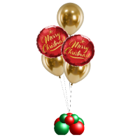 Ballonstrauss Weihnachten Merry Christmass IV