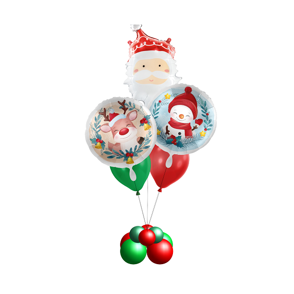 Ballonstrauss Santa and Friends