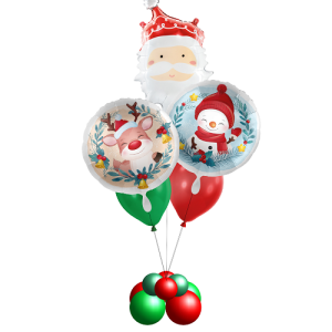 Ballonstrauss Santa and Friends