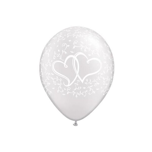 Motivballon Entwinded Hearts creme