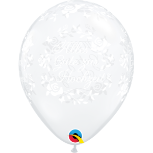 Latexballon - Motiv Alles Gute zur Hochzeit transparent -...