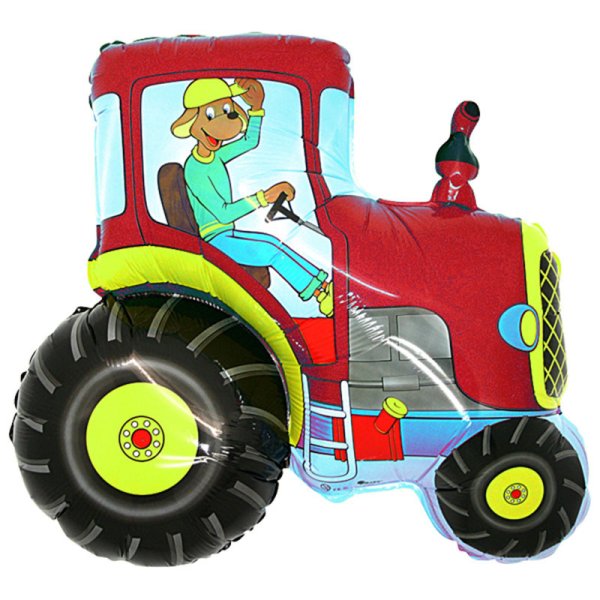 Folienballon - Figur Traktor rot - XXL - 137cm/0,08m³