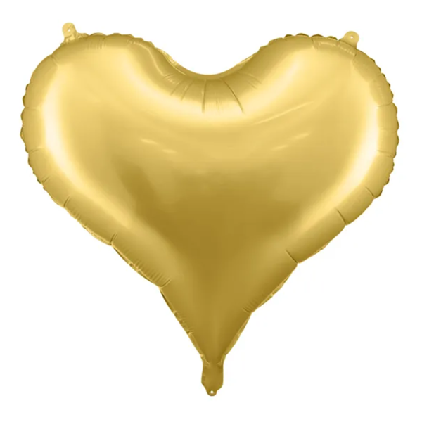 Folienballon Herz Gold - XXL - 75 cm/0,06 m³