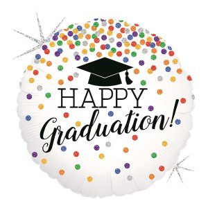 Folienballon - Motiv Happy Graduation Konfetti - S -...