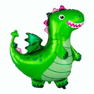 Folienballon - Figur Drache Grün - XXL - 91 cm /...
