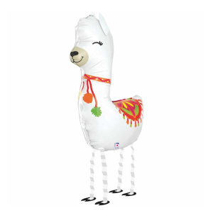 Folienballon - Airwalker Lama weiß - XL - 104 cm /...