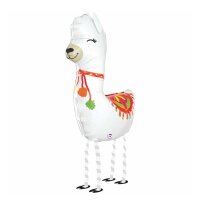 Folienballon - Airwalker Lama weiß - XL - 104 cm / 0,06 m³
