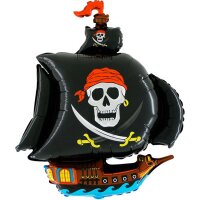 Folienballon - Figur Piratenschiff - XXL - 100 cm / 0,09 m³