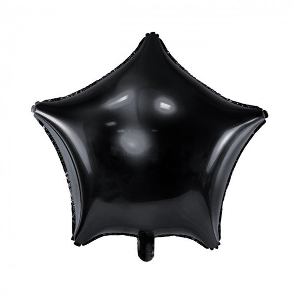 Folienballon Stern schwarz - S - 45cm/0,02m³