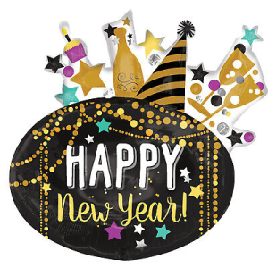 Folienballon - Figur Partyballon Happy New Year - XXL -...