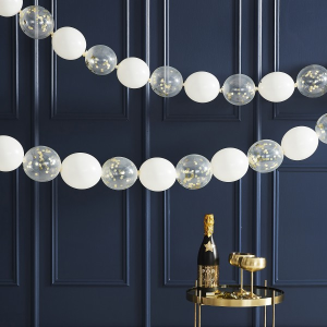 Ballongirlande - Gold Konfetti - 300 cm / Latex