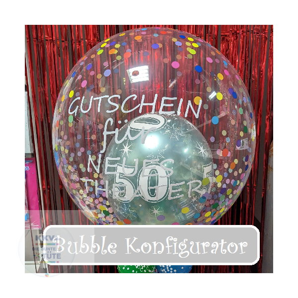 Geschenkballon Bubble - Konfigurator