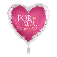 Folienballon - Motiv With All My Heart - S - 43 cm / 0,02 m&sup3;